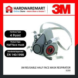 3M 6200 REUSABLE HALF FACE MASK RESPIRATOR