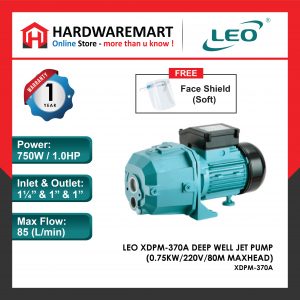 LEO XDPM370A DEEP WELL PUMP Pam Air Rumar Kolam 水泵 (750W/1HP)