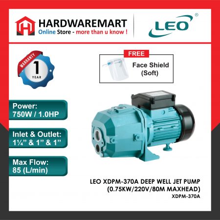 LEO XDPM370A DEEP WELL PUMP Pam Air Rumar Kolam 水泵 (750W/1HP)