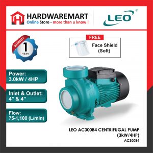 LEO AC300B4 HIGH FLOW CENTRIFUGAL PUMP Pam Air Rumah Kolam [3 PHASE] (3kW/4HP)