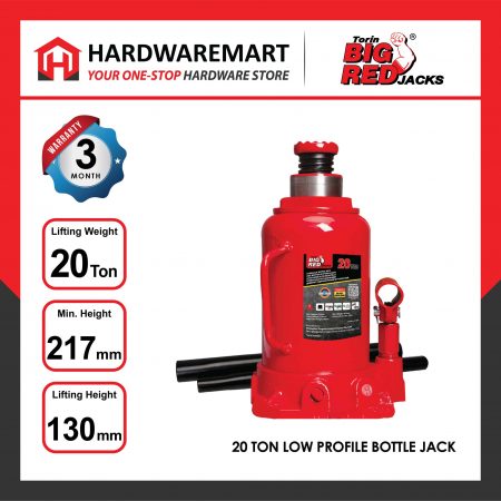 BIGRED 20 TON Low Profile Hydraulic Bottle Jack Lifting Stand Emergency Vehicle Tool/Jek Hidraulik 千斤顶