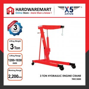 X5 3 TON Hydraulic Engine Crane Garage Automotive Tools Car Vehicle Kereta Kenderaan