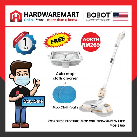 BOBOT CORDLESS ELECTRIC MOP (MOP 8900)