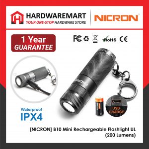 [NICRON] B10 Mini Rechargeable Flashlight UL 迷你充电型电筒 ((200Lumens))
