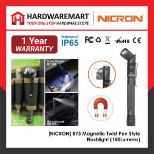 [NICRON] B73 Magnetic Twist Pen Style Flashlight 90度带磁笔型电筒 ((150Lumens))