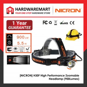 [NICRON] H30F High Performance Zoomable Headlamp {JAPANESE VERSION}高亮度可调焦充电头灯 ((900Lumes))