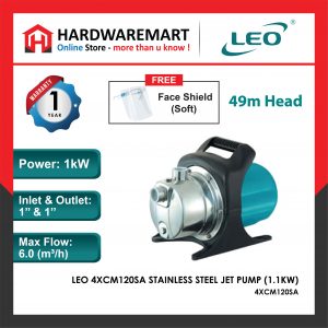 LEO 4XCM120SA STAINLESS STEEL JET PUMP Pam Air Rumah Kolam [1 PHASE] (1.1KW)