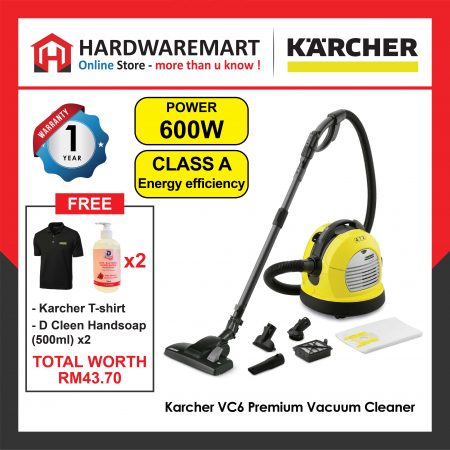 Karcher VC6 Premium Vacuum Cleaner - HEPA & Handheld Remote