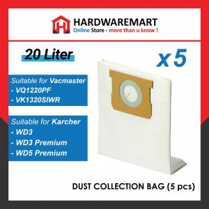 VACUUM CLEANER 20L DUST COLLECTION BAG (3 pcs / 5 pcs)