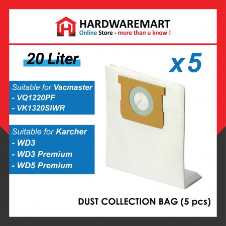 VACUUM CLEANER 20L DUST COLLECTION BAG (3 pcs / 5 pcs)