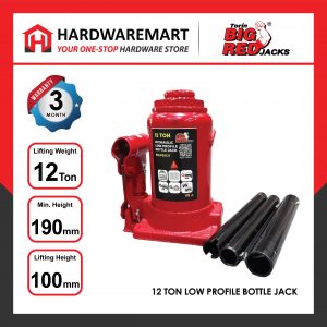 BIGRED 12 TON Low Profile Hydraulic Bottle Jack Lifting Stand Emergency Vehicle Tool/Jek Hidraulik 千斤顶