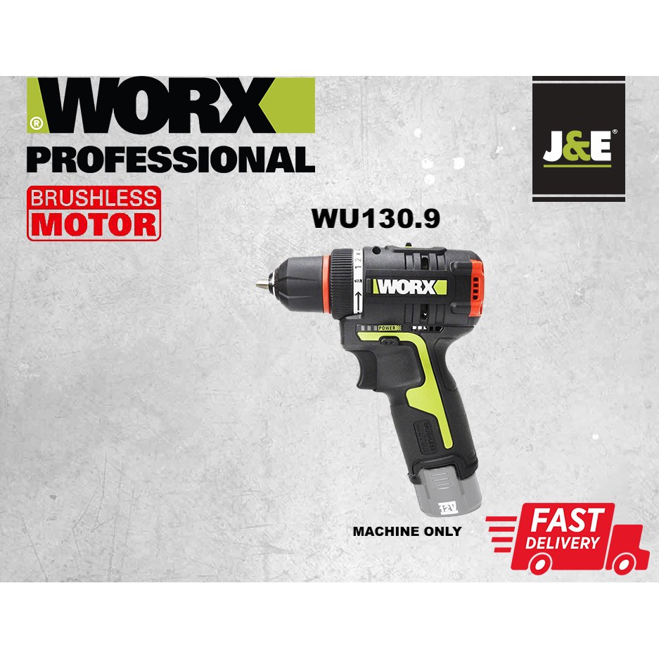 WORX PROFESSIONAL TOOLS WORX WU130 10MM 12V BRUSHLESS DRILL