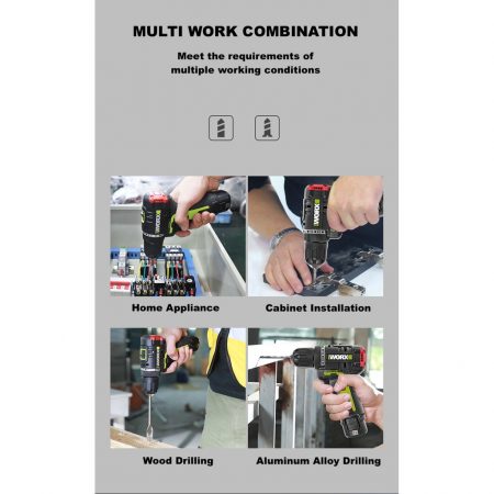 [WORX PROFESSIONAL TOOLS] WORX WU130 10MM 12V BRUSHLESS DRILL DRIVER - Double Battery Drill Driver