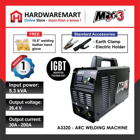 MAX-3 M2320 MIG WELDING MACHINE (6KVA/5.4KVA)