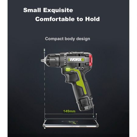 [WORX PROFESSIONAL TOOLS] WORX WU130 10MM 12V BRUSHLESS DRILL DRIVER - Double Battery Drill Driver