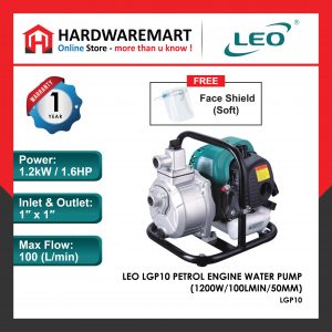 LEO LGP10 PETROL ENGINE WATER PUMP Pam Air Enjin Kilang (1.6HP)
