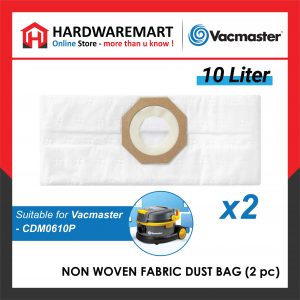 VACMASTER VACUUM CLEANER 10L NON WOVEN FABRIC DUST BAG (2pcs/6pcs)