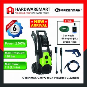 GREENMAX GM190-IM HIGH PRESSURE CLEANERS Water Jet Pressure Washer Car Wash Mesin Cuci Kereta (195BAR)