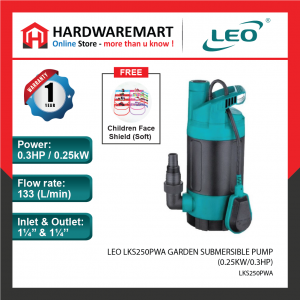 LEO LKS250PWA Garden Submersible Pump Pam Air Kumbahan 排污水泵 [1 PHASE] (0.25KW/0.3HP)