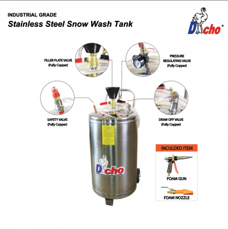 DACHO 80L SS304 Snow Wash Tank Foam Car Wash Industrial Heavy Duty Cuci Kereta Basuh Salji 雪花洗车