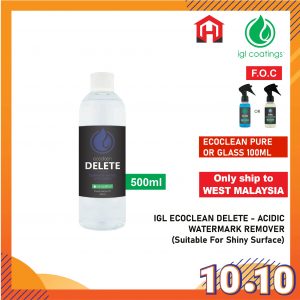 IGL ECOCLEAN DELETE – Acidic Watermark Remover 500ml 酸性水渍去除剂