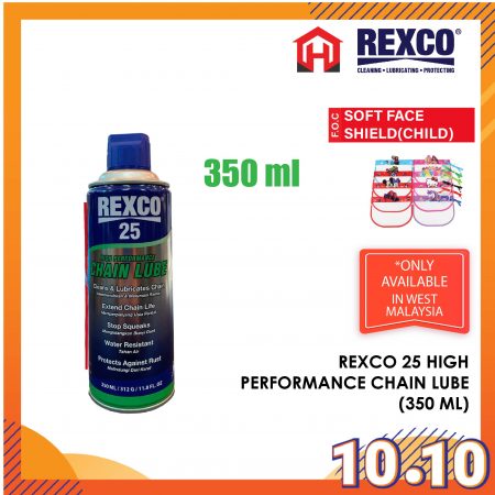 REXCO 25 HIGH PERFORMANCE CHAIN LUBE PELUMAS RANTAI 350ML