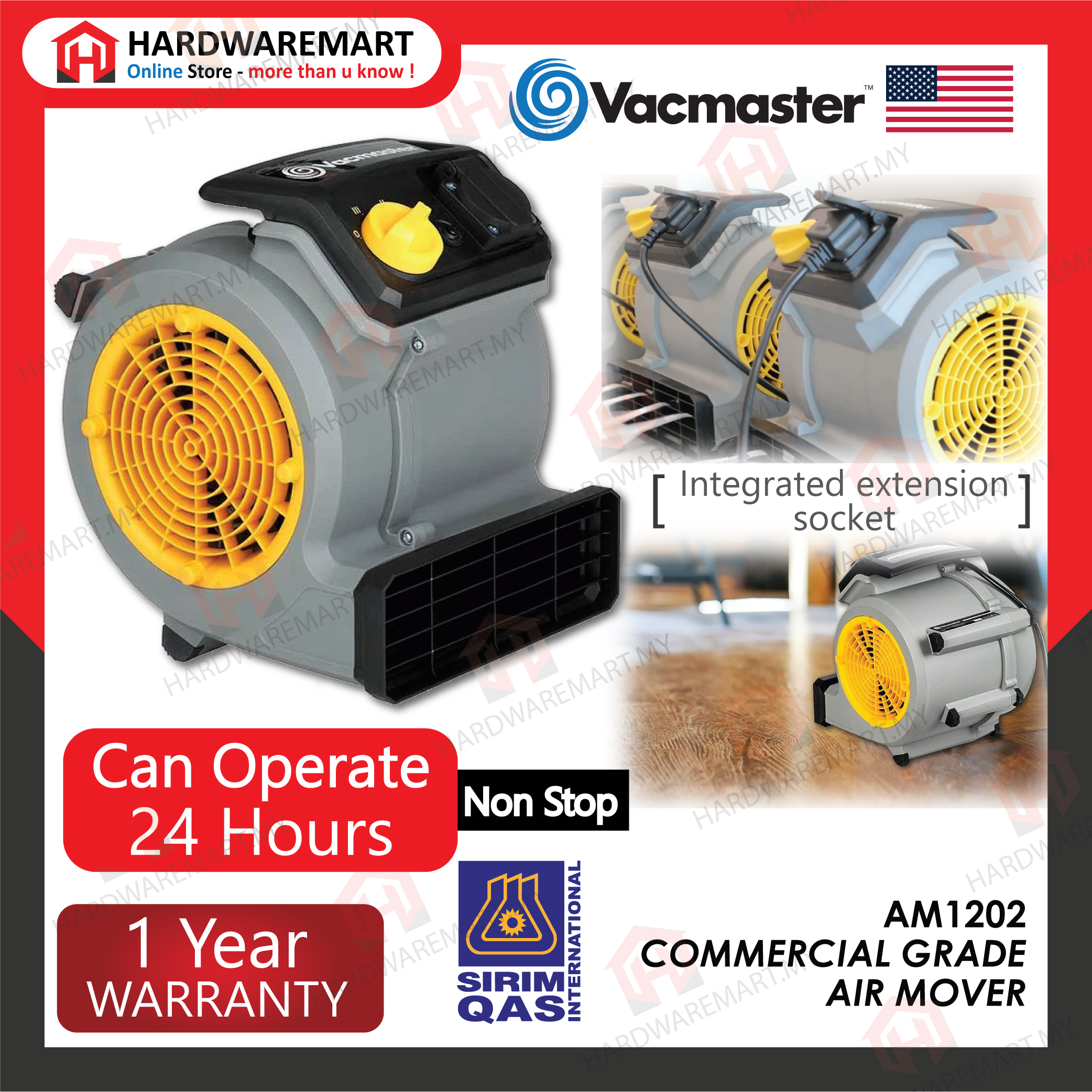 VACMASTER Vacmaster AM1202 Air Mover Gebläse 124…