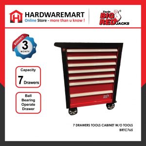 BIGRED Lockable Drawer Tool Trolley Lockable Tools Cabinet Cart Shelf Storage Wheel Berkunci Kabinet Laci Roda without Tools