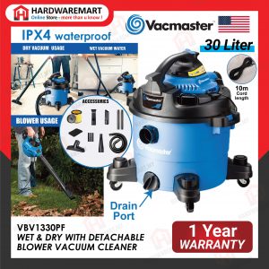 VACMASTER VBV1330PF 30L WET & DRY WITH DETACHABLE BLOWER VACUUM CLEANER Floor cleaner Blow Leaf Angin