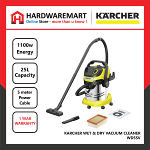KARCHER WD5SV PREMIUM WET & DRY MULTIPURPOSE VACUUM CLEANER (1800W/25L)