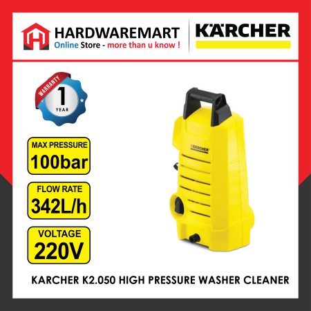 KARCHER K2.050 HIGH PRESSURE WASHER CLEANER(100BAR/342LHOUR)