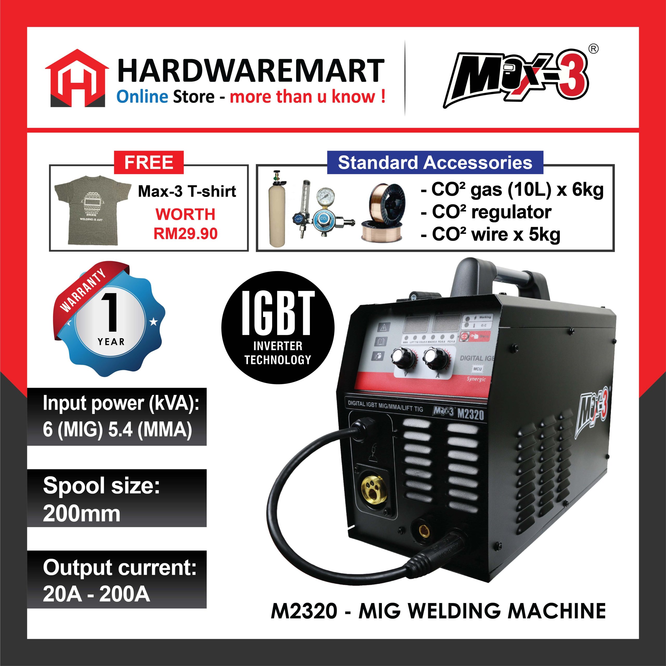 MAX-3 M2320 MIG WELDING MACHINE (6KVA/5.4KVA)