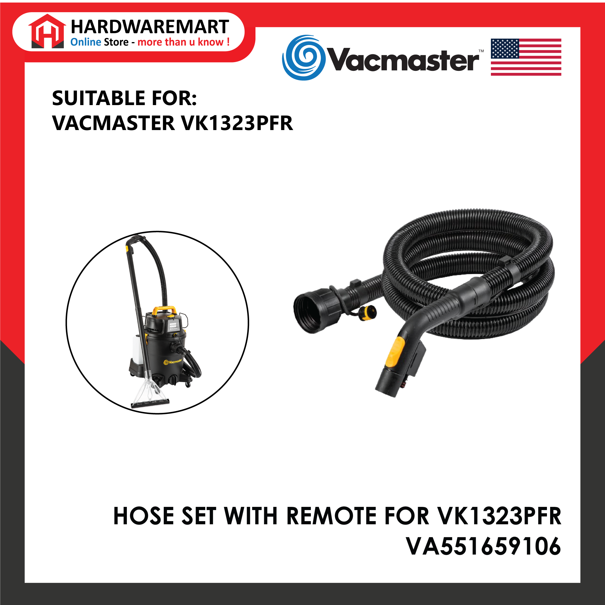 HOSE SET WITH REMOTE FOR VK1323PFR- VA551659106