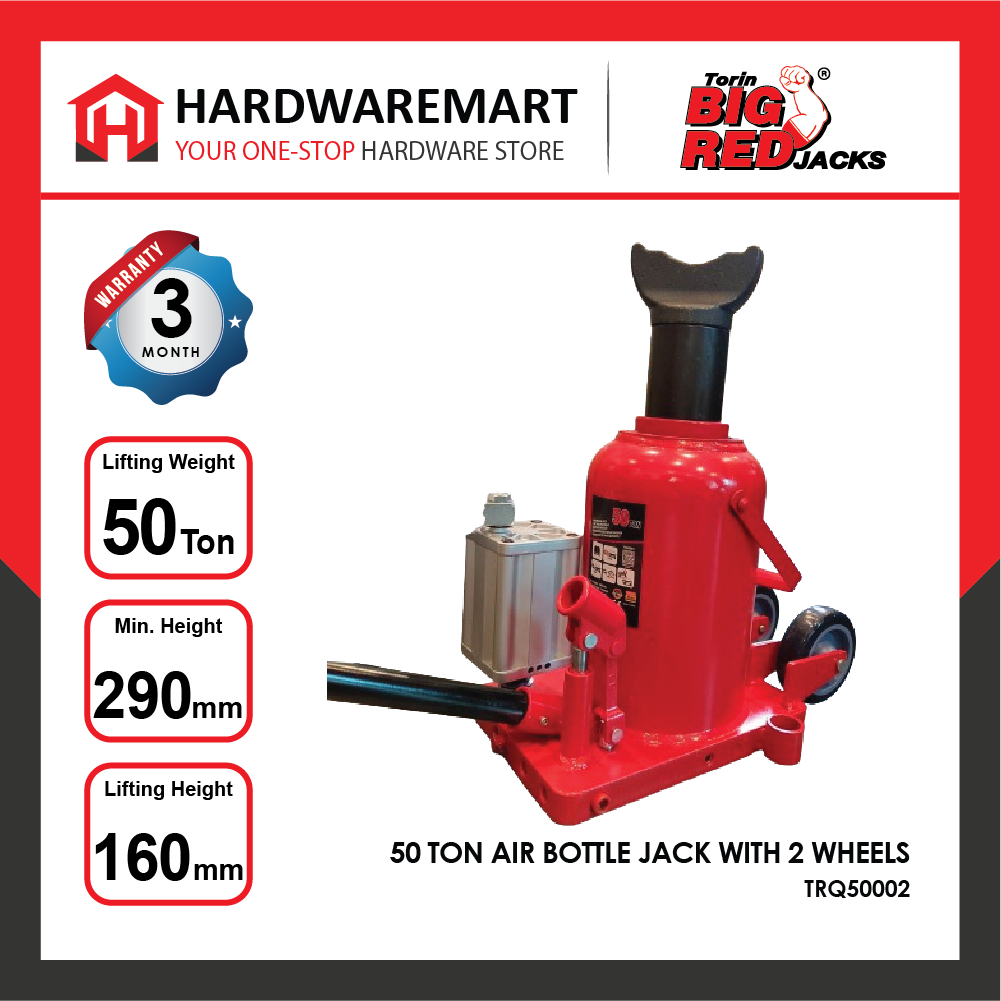 BIGRED Hydraulic Air Bottle Jack Lifting Stand Emergency Vehicle Tool/Jek Hidraulik udara 千斤顶 (50 TON)