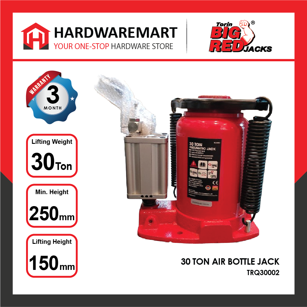 BIGRED 30 TON BIGRED Hydraulic Air Bottle Jack Lifting Stand Emergency Vehicle Tool/Jek Hidraulik udara ???