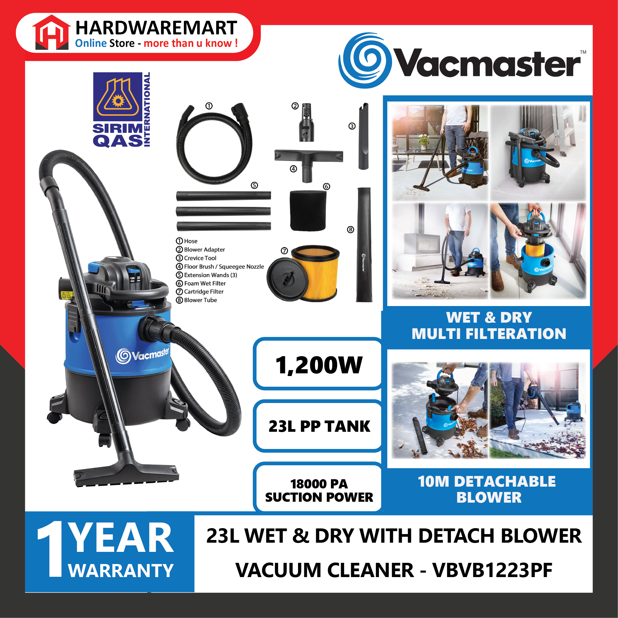 Vacmaster VBVB1223PF: A Multi-Purpose Vacuum That Transforms into a Blower